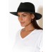 Black Wide Brim Travel Fedora